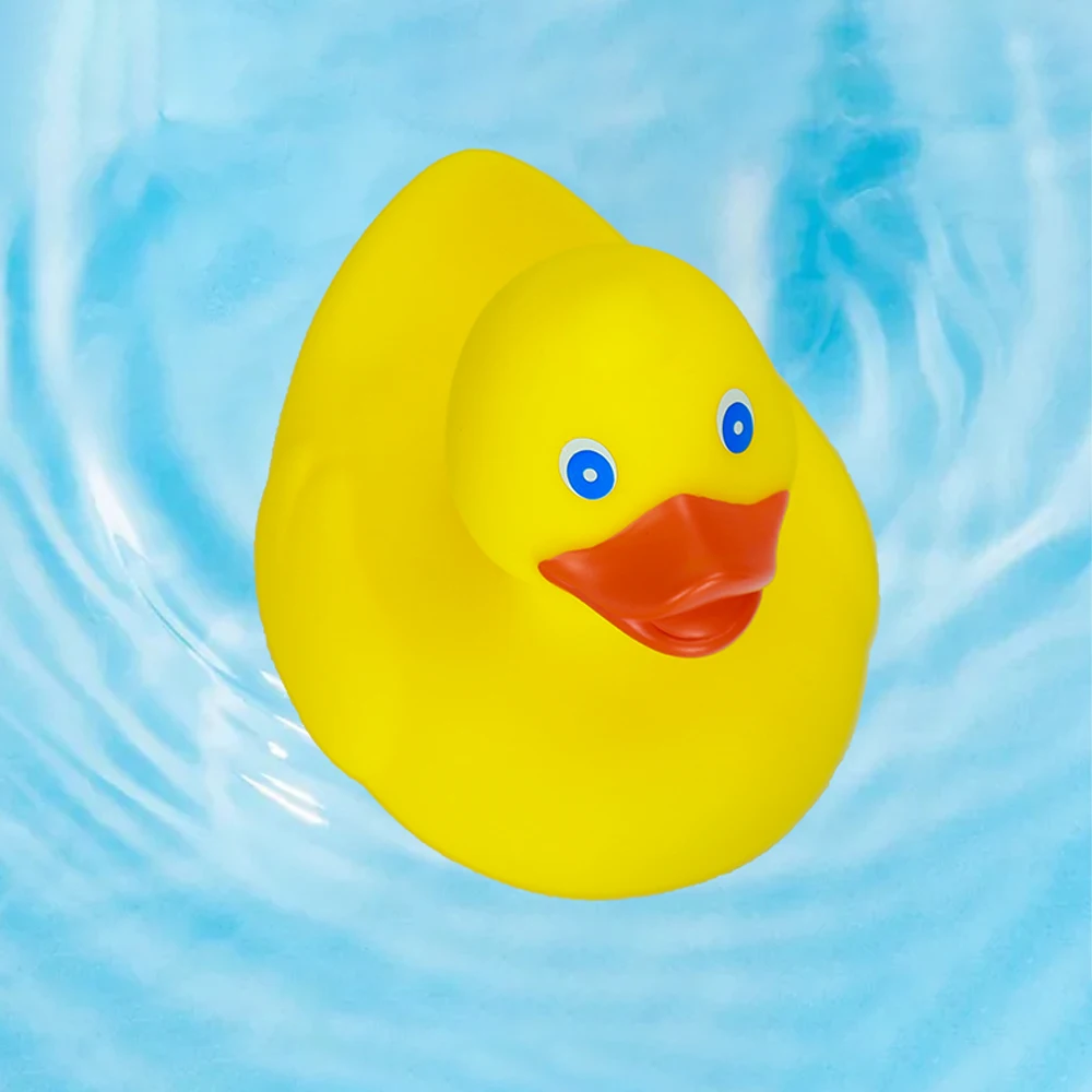 Custom Classic Yellow Rubber Ducks For Baby Shower Party Birthday Gift For Kid Floatable Weighted Upright Rubber Duck Toys