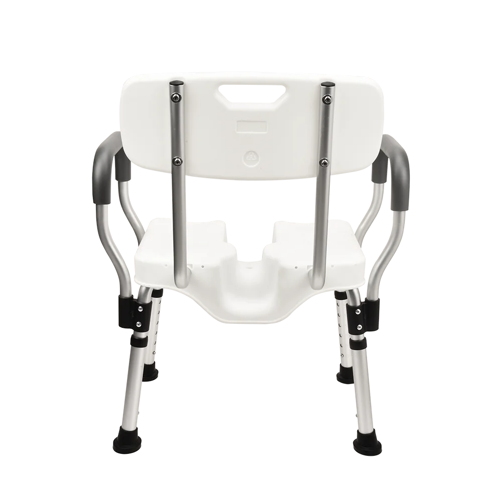 High quality U-shaped groove Shower Chair Adjustable height Bath Stool