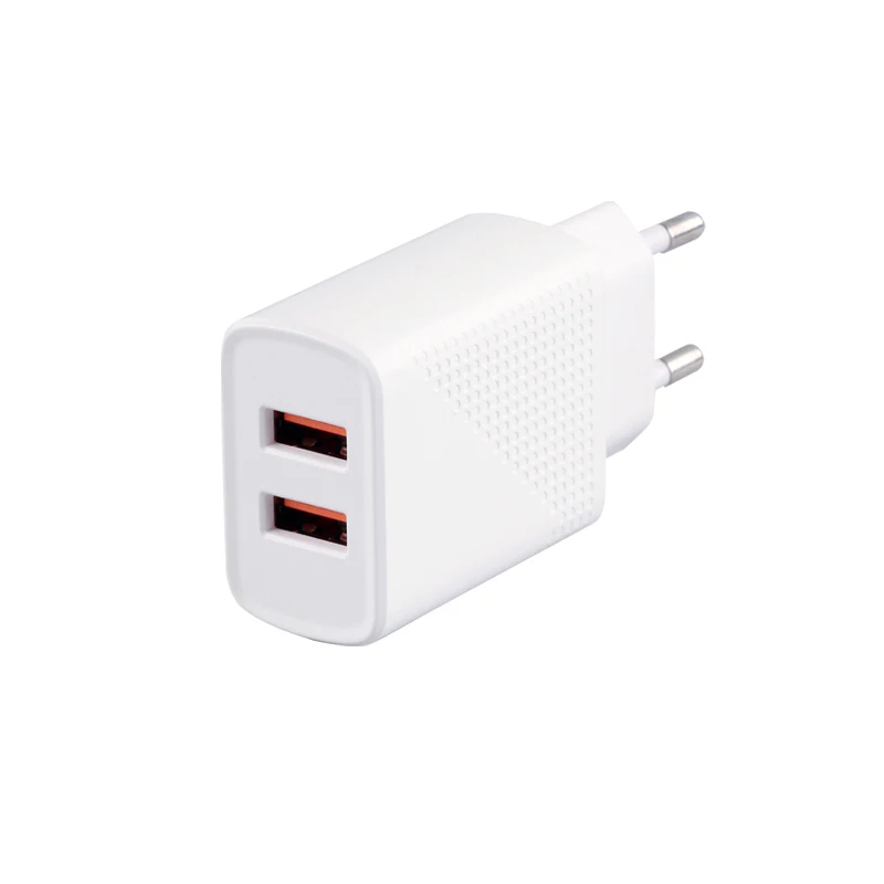 YC-258B Mobile for phone Dual Mini Phone 5V 2.4A  12W USB Wall Charger EU/US Plug Dual port fast charger