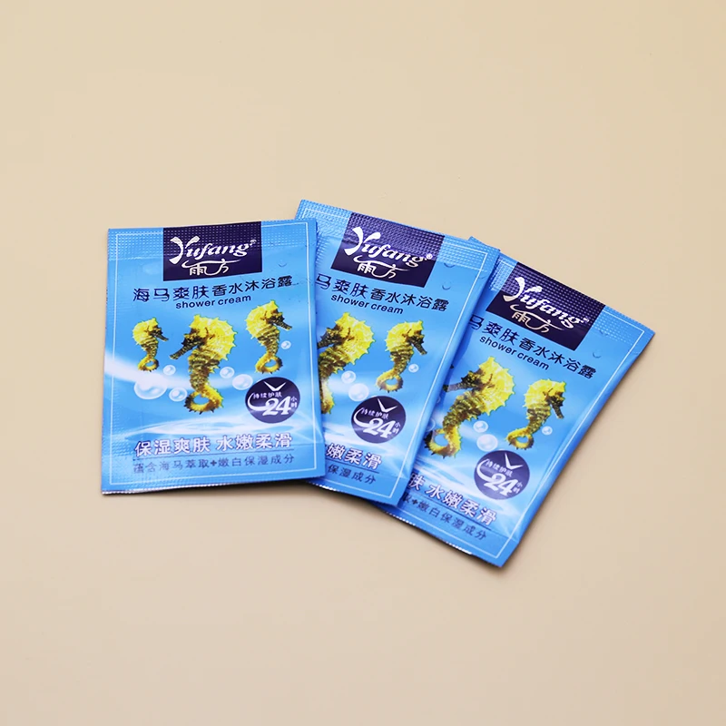 Custom printed shower gel body wash bath cream aluminum foil roll films