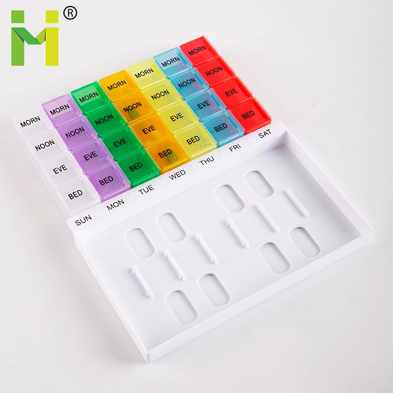 7 Days  Pill Box Organiser Medicine Tablet Sorter Dispenser Compartment Container