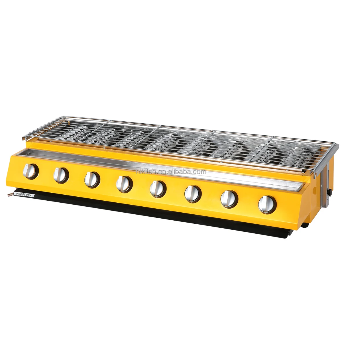 Practical 8 infrared burners LPG gas BBQ grill WX108 commercial long size gluten kebab grilling fish stove roaster factory sale