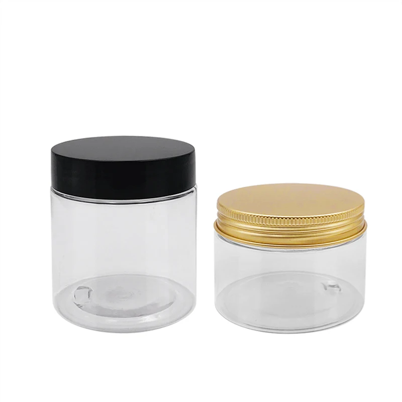 Косметическая пищевая упаковка Welllive, банки для домашних животных 1 унция 2 унции 8 унций 16 унций 30 мл 100 мл 250 мл, прозрачная Янтарная пустая пластиковая банка 4 унции