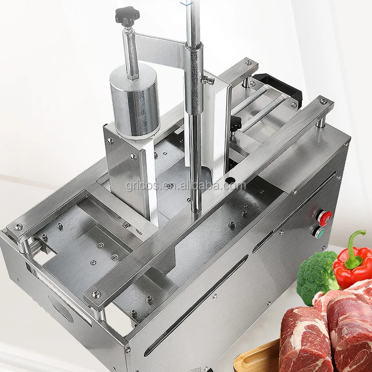 High Efficiency Frozen Pork Belly Meat Slicer / Commercial Mutton Roll Cutting Machine/ Automatic Slicer Frozen Machine