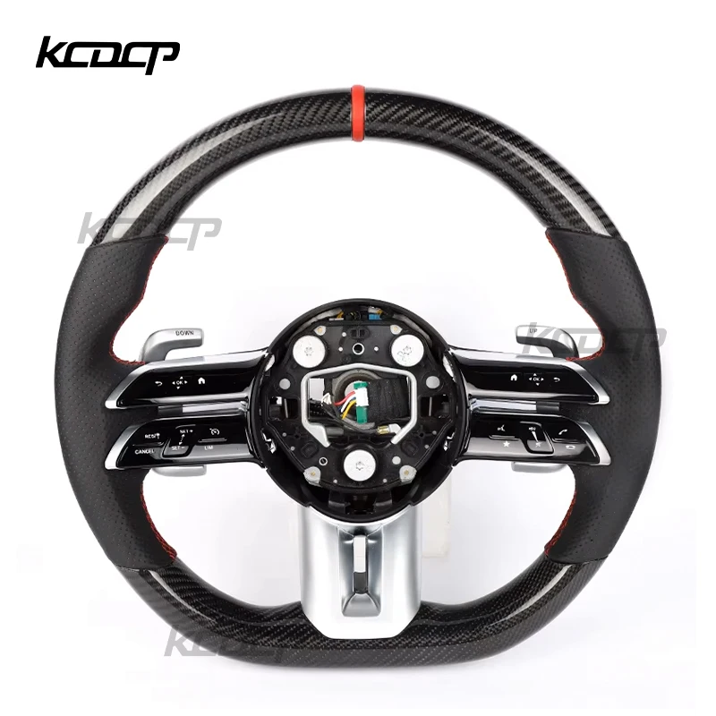 Подходит для Mercedes Benz AMG GT W205 W204 C63 G63 W213 W223 W206 G500 A45 GLA45 E63 G65 C190 X190 X290 руль из углеродного волокна
