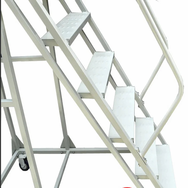 high capacity warehouse cargo ladder push trolley cart