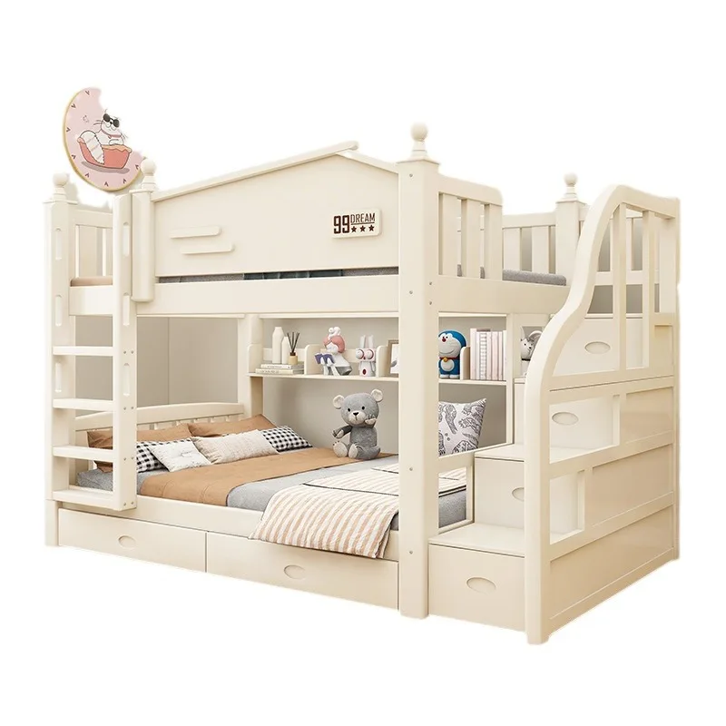 Wholesale Multifunctional Bedroom Furniture Bunk Bed Twin School Home Hotel Hostel Use Boy And Girls Princess Bunk Bed