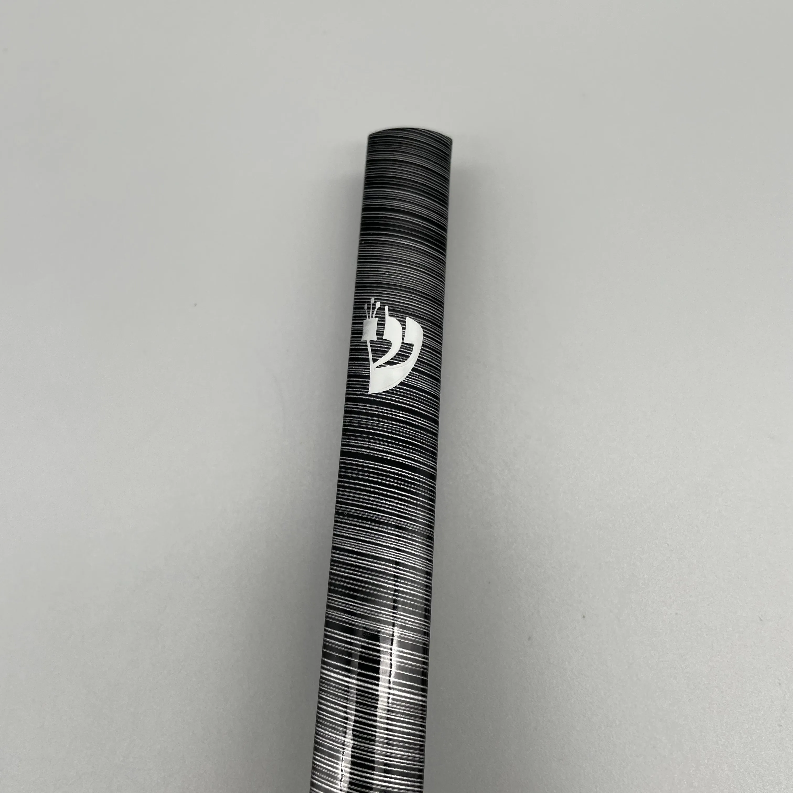 Aluminum Mezuzah Case Black Shin Design Easy Peel and Stick Judaica Door Mezuza for Scroll