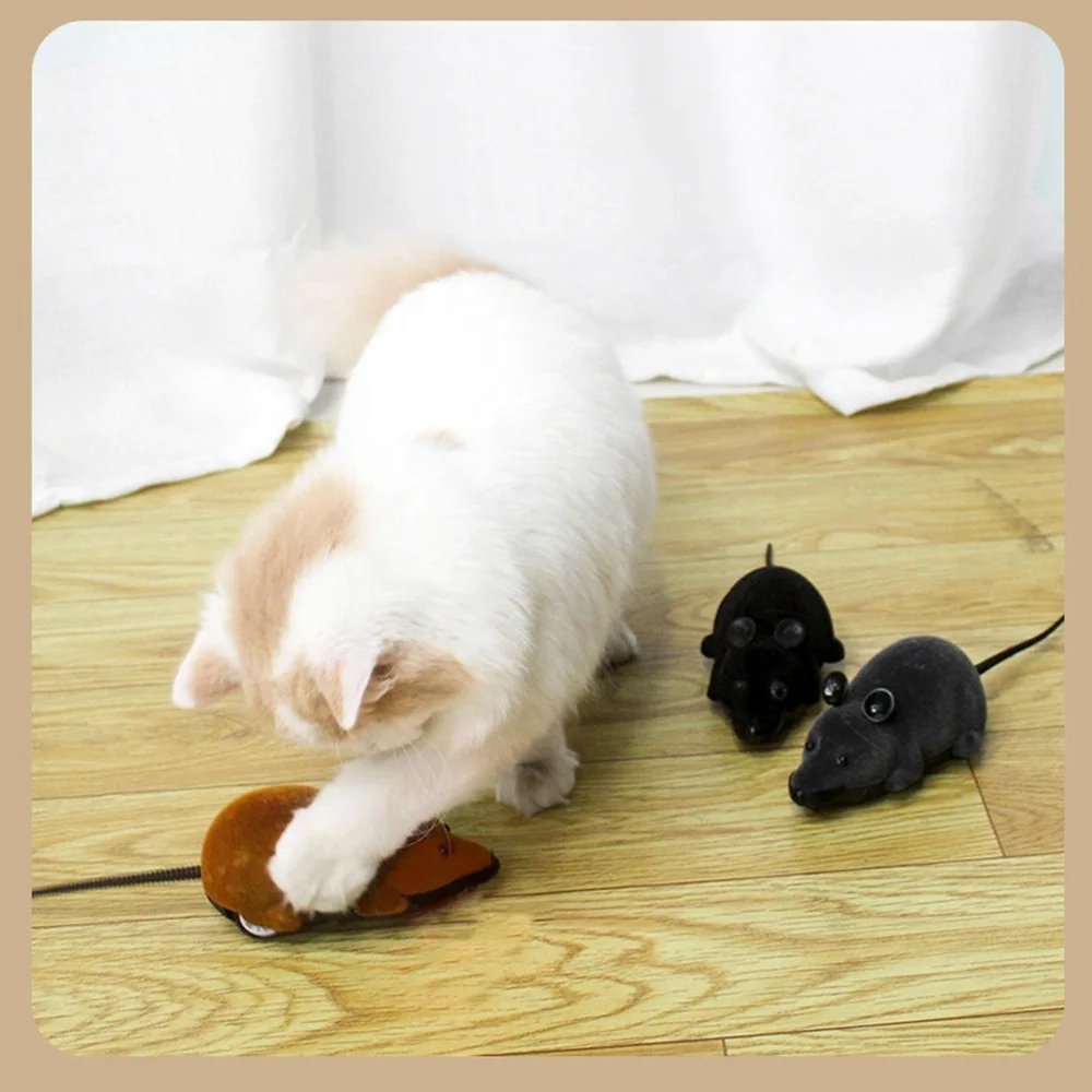  Cat Toys Mouse Wireless RC Mice Remote Control False Novelty Funny Playing for