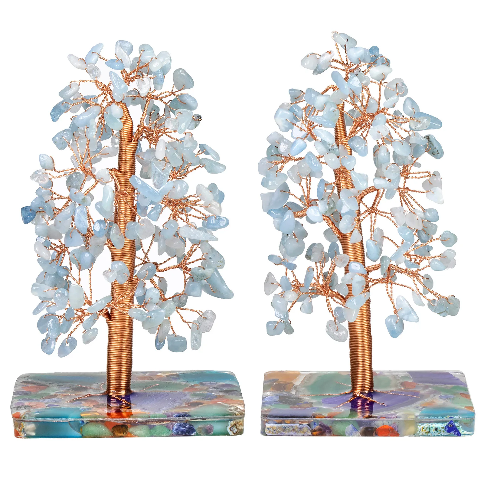 Tree Crystal Quartz Gem Stone Wholesale Spiritual High Quality Natural Customized Feng Shui Mascot Colorful Polished 1 Color