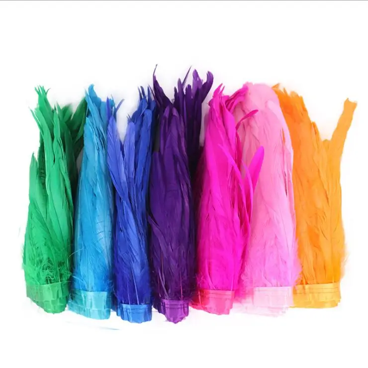 Fashion Dyed Cock Schlappen Feather Trimming