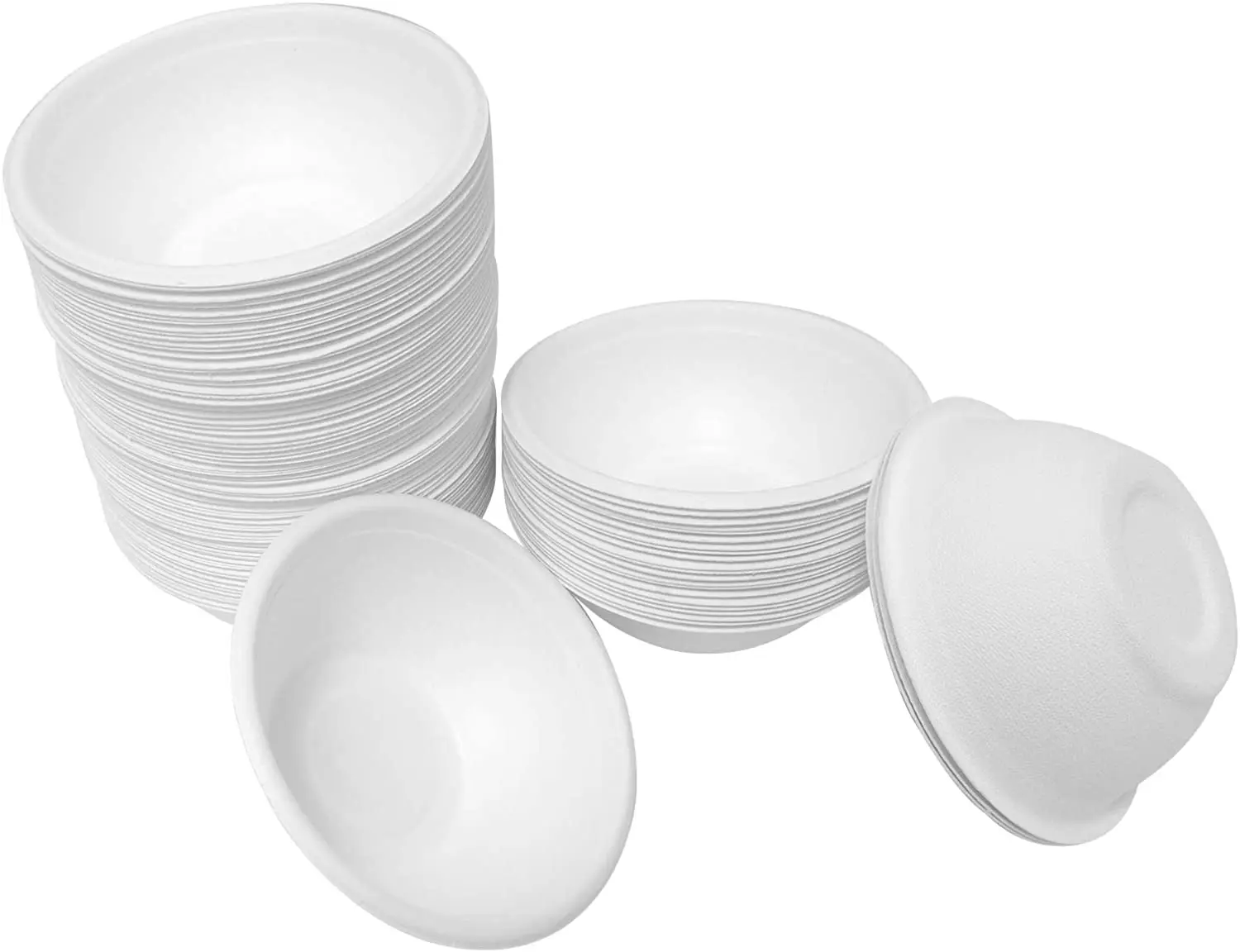 1000ml Sugarcane Round Sugarcane Fiber Bagasse Pulp Paper Salad Bowl
