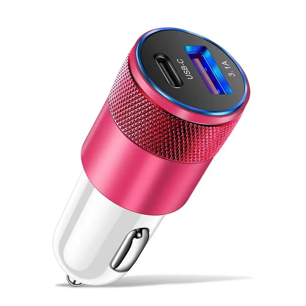 3.1A USB + PD автомобильный прикуриватель зарядный интерфейс алюминиевый сплав автомобильное зарядное устройство USB-C Автомобильное автомобильные аксессуары