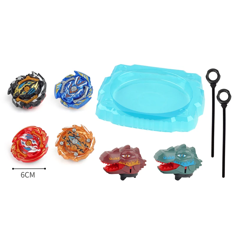 Wholesale Boys Battle Arena Stadium Burst Plastic Alloy Die Cast Spin Top Dinosaur Launcher Metal Gyro Top Spinning Toy For Kids