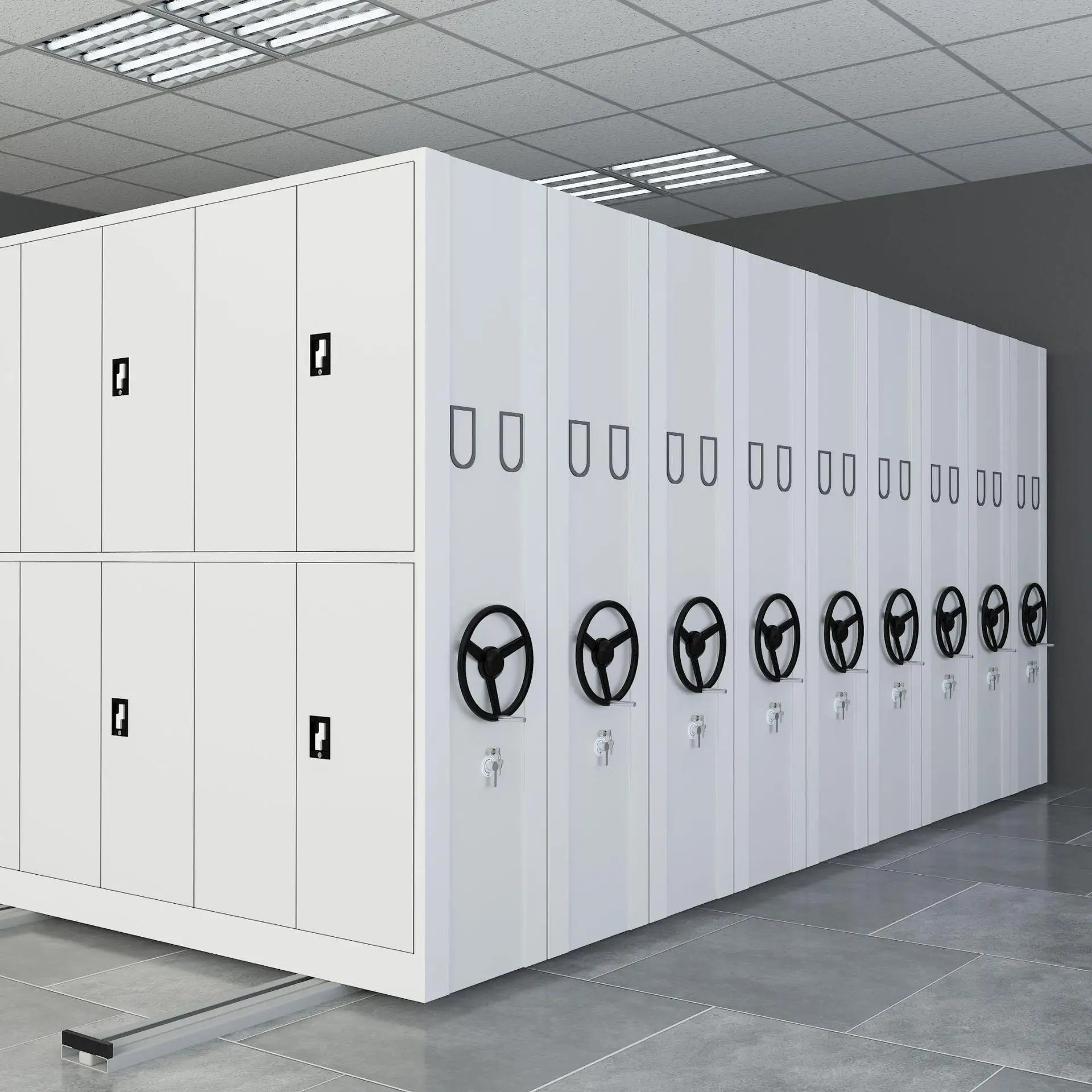 Mobile Shelving Easy Operated Space Saver Archives Rack