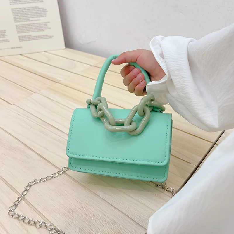 Newest Fashion All Seasons Sweet Children Bags Pu Mini Chain Shoulder Messenger Princess Girls Handbags