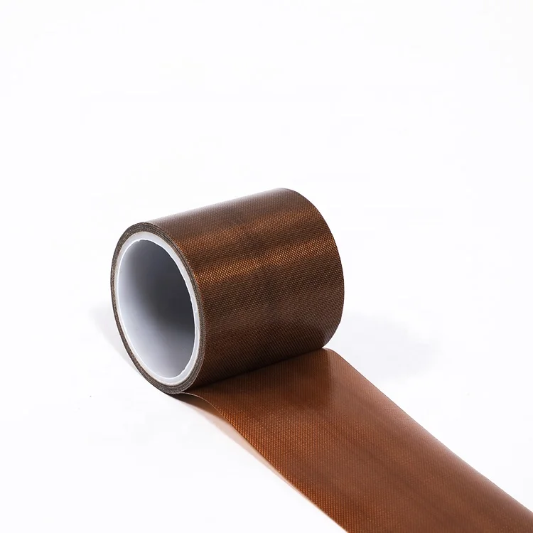 brown color ptfe coated insulation silicone adhesive tape