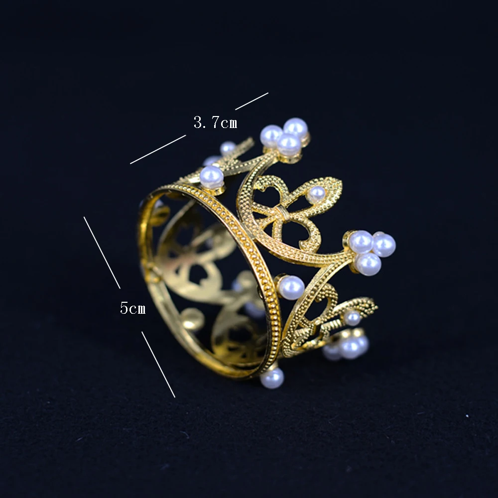 Gold Cake Topper Crown Birthday Cake Topper Small Baby Princess Crown for Birthday Wedding Party Baby Shower Decor