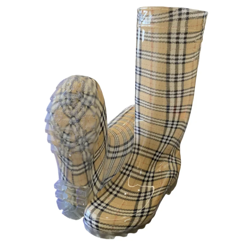 Модные женские длинные резиновые сапоги скользящие прозрачные легкие камуфляжные сапоги