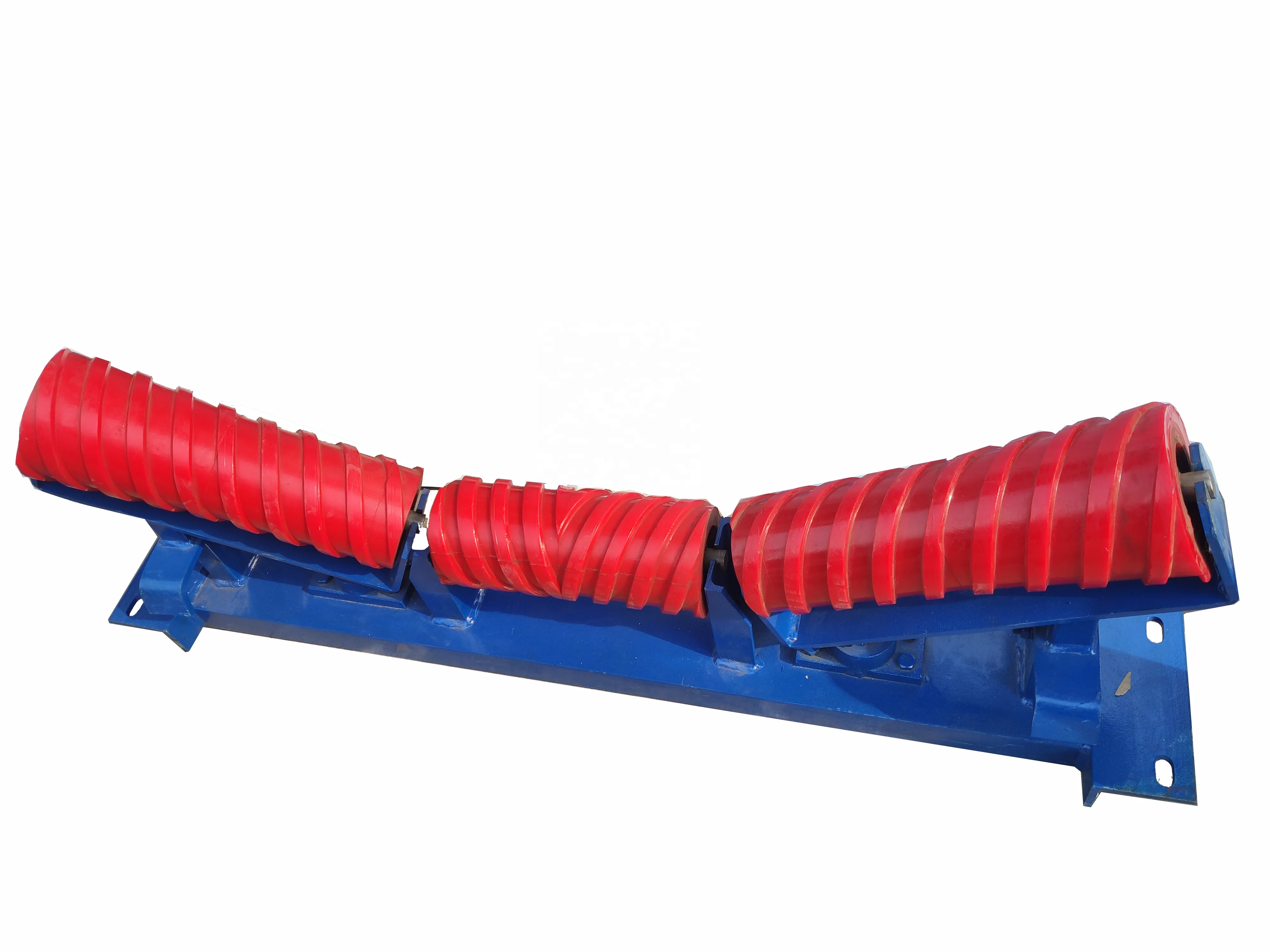 Belt Conveyor Spiral Polyurethane Idler Roller for coal mining industry