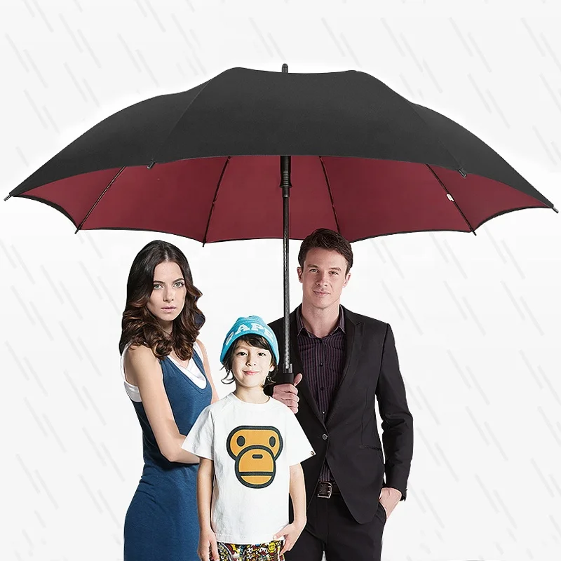 Double Layer Extra Large Oversized Golf Umbrella Heavy Duty Big Long Auto Open Windproof Waterproof Stick Rain Umbrellas
