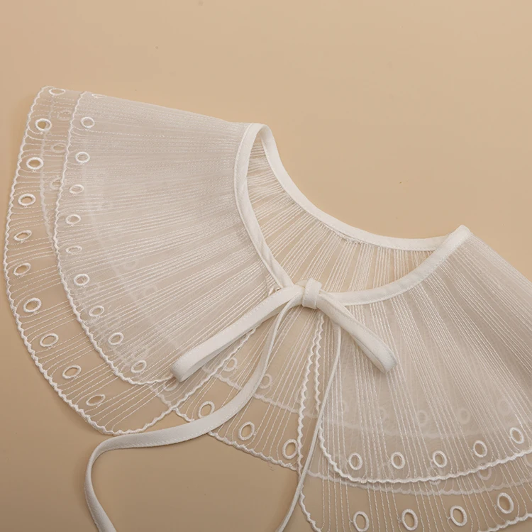 Hot selling embroidery designs collar lace fake collar false collar