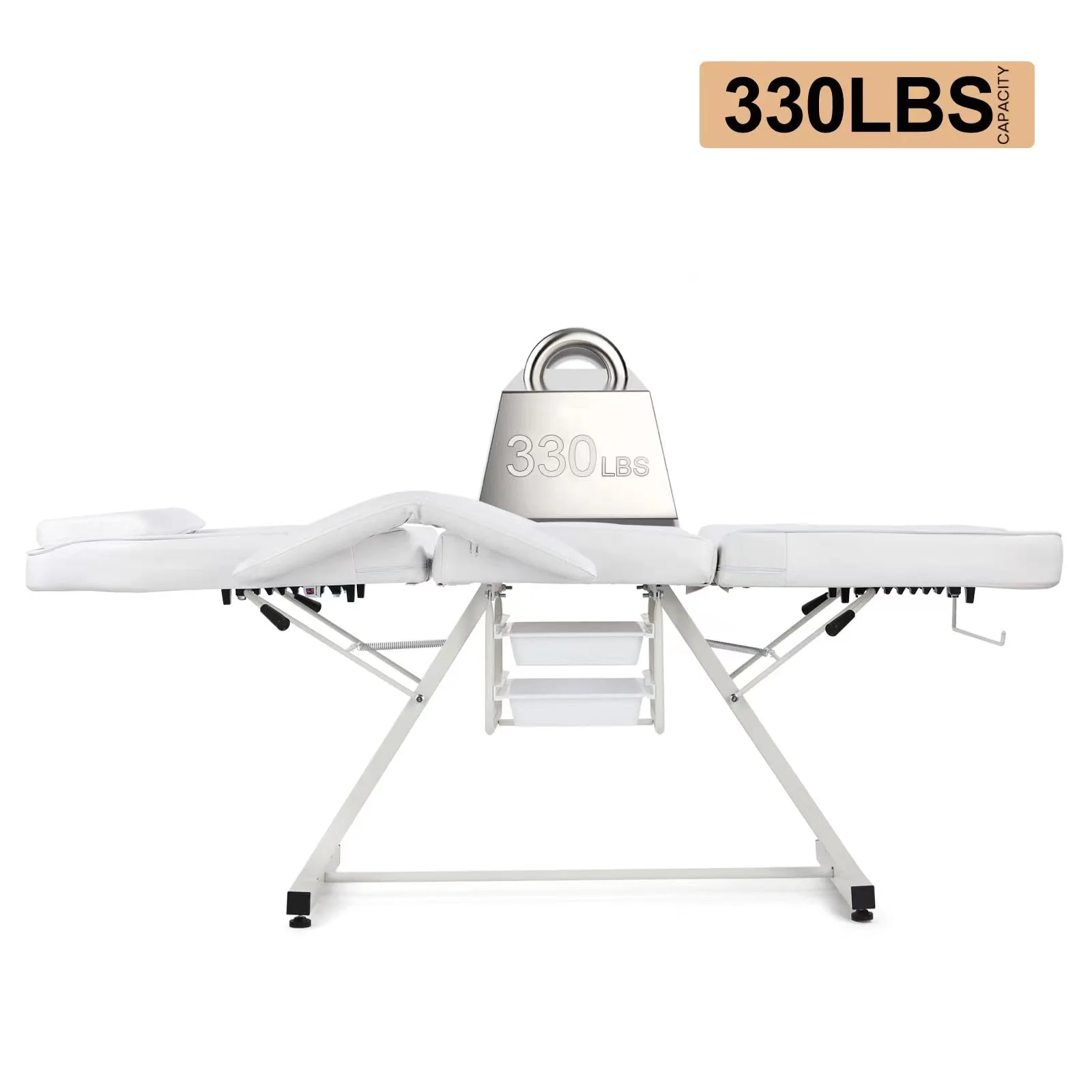 Hot Sale Luxury Pink Curve Lift Massage Table Salon Clinic Furniture Spa Facial Treatments Equipment Storage Box-for Hospitals