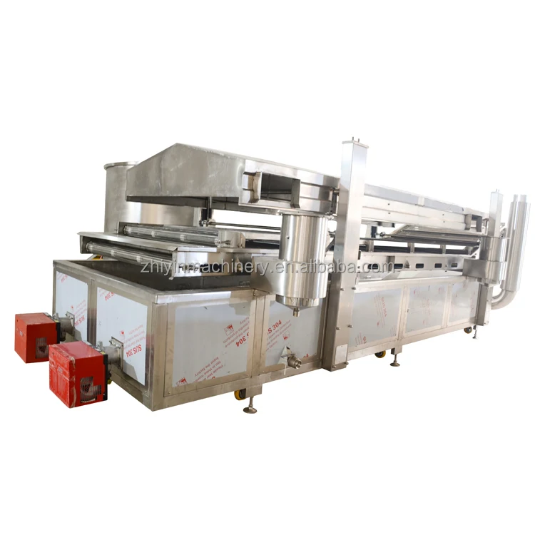 Автоматическая непрерывная машина для жарки закусок Namkeen, промышленная глубокая жаровня с рыбным шаром, газовая жаровня