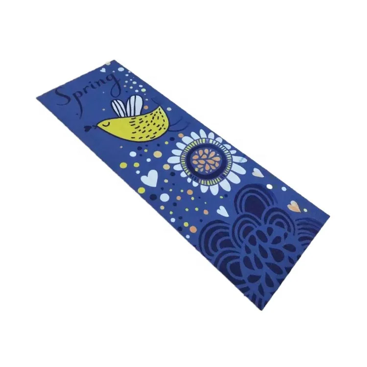 High quality exercise yoga mat pu rubber PVC custom printed mats manufacturer
