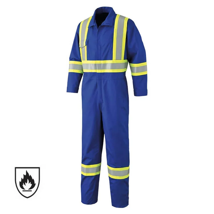 Factory Supply X Back Construction Mechanic Safety Welding Fire Retardant FR Coverall