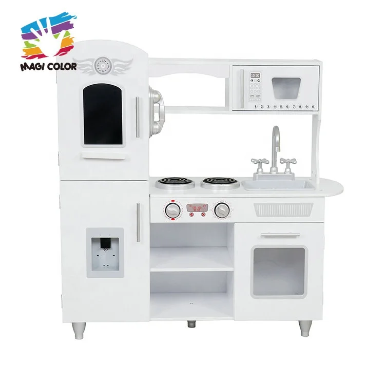 
Ready To Ship white wooden play kitchen set for children W10C543 
