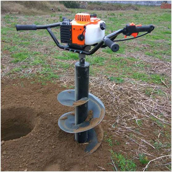 Small High-Power Gasoline Engine Tree Planting and Hollowing Equipment Screw Excavator