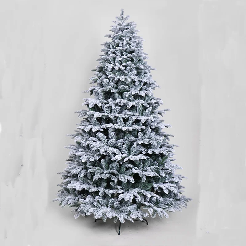 PE white flocking christmas trees large christmas decoration supplies-old pohon natal albero di natale arbol de navidad