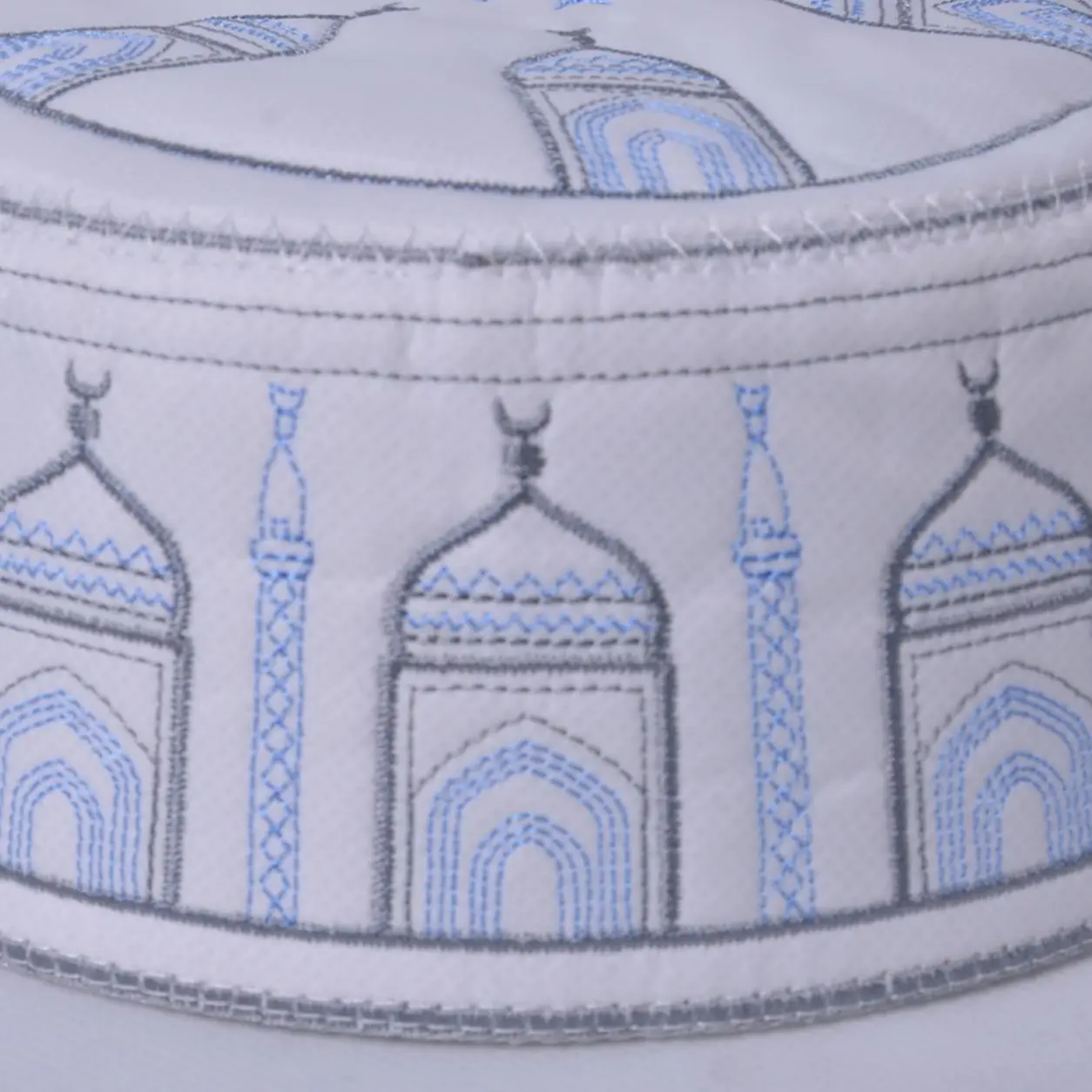 Factory Direct Sale Islamic Prayer Embroidery Men Muslim Cap Hat Islamic Computer Hat