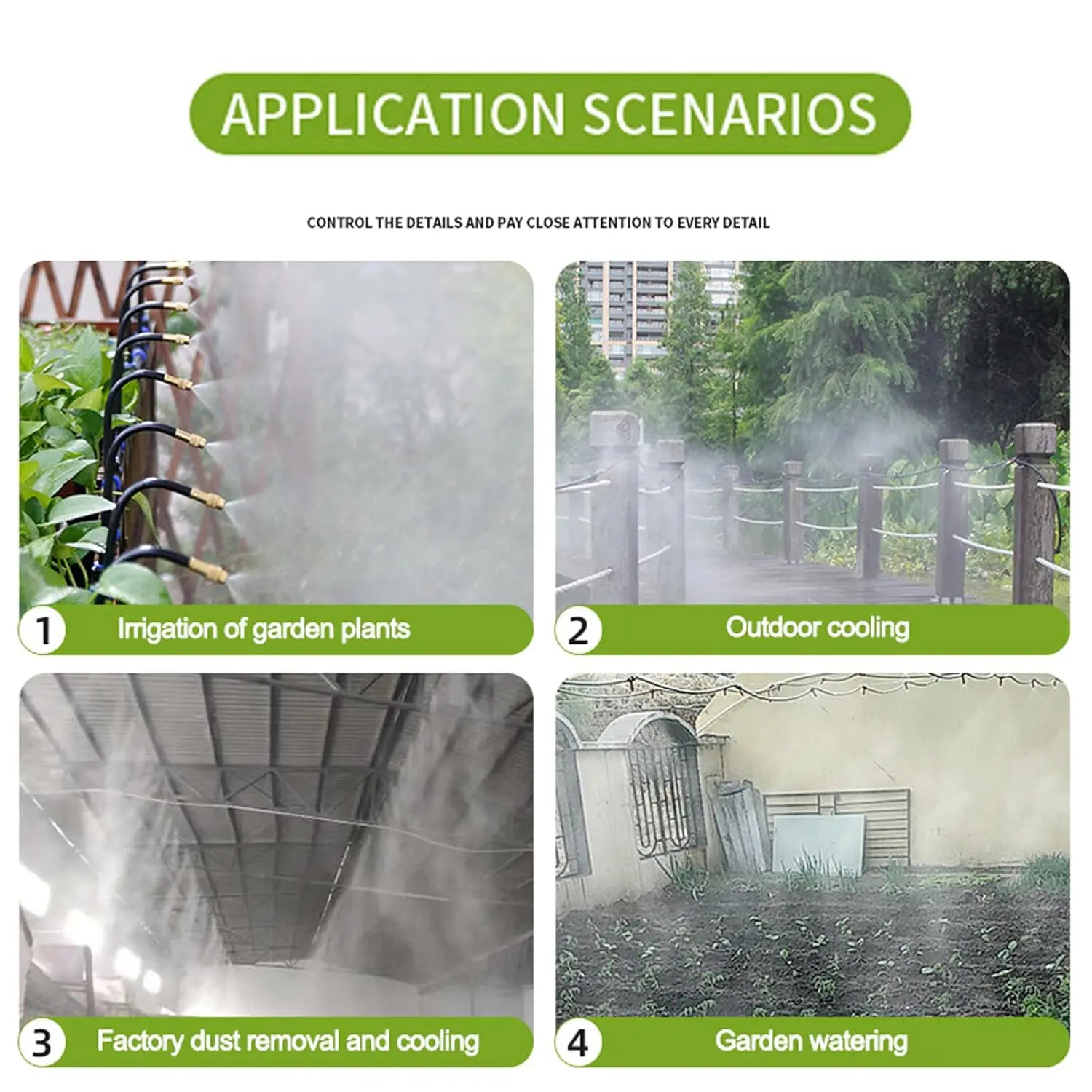 10 Meters Bendable Drip Irrigation Kit 360 Adjustable Automatic Watering System 15 Upgraded T-Joints 10 Misting Nozzles