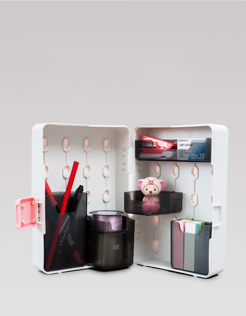 Factory Custom FB-02 Storage Student Medicine Multi-layer Multi-functional Box for Office Small Objects Desk Sundries Cosmetics