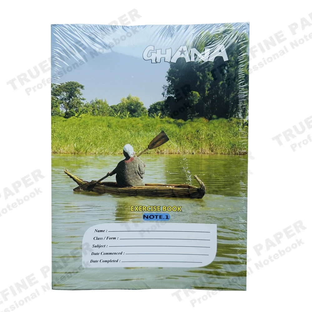 Ghana School Single Line Exercise Book 18x24cm 80 Pages Exercise Book with Cardboard Cover