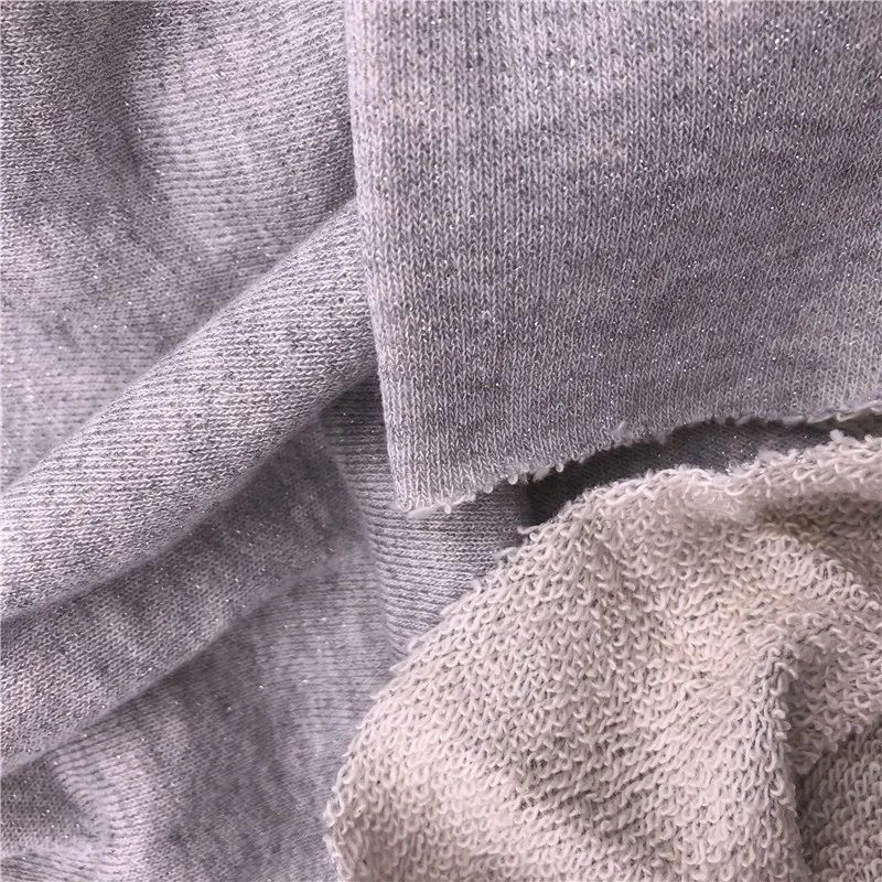  97%Combed Cotton 3%Elastic Twill French Terry Fabric Knitted Fleece Recycle
