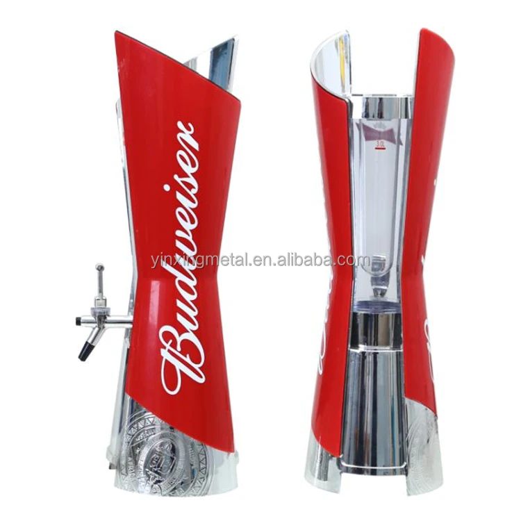 
Red 3L Portable Beverage Bottoms Up Beer Dispenser Draught Drinks Dispenser Tower 