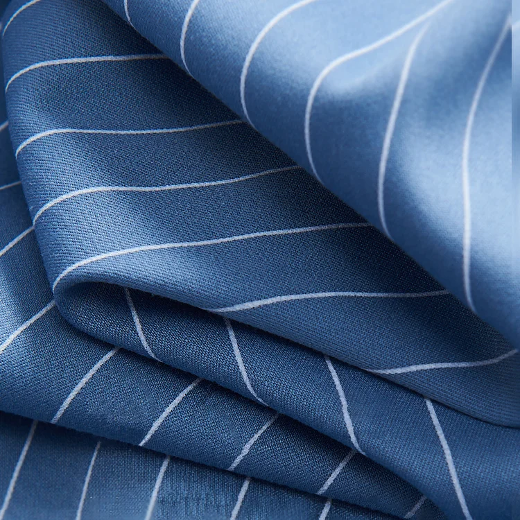 Гибридный текстиль для мужской рубашечной ткани Pinstripe с рисунком T/R