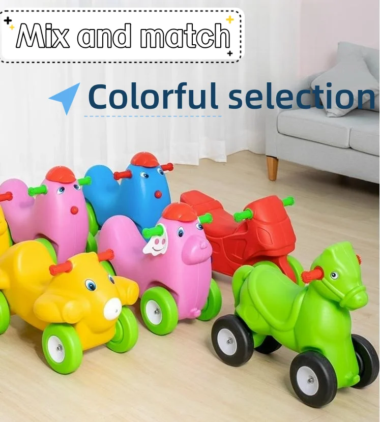 kindergarten new model Ride on Car Toys for Kids to Play colorful animal shape motorbike horse giraffe plane rabbit dear