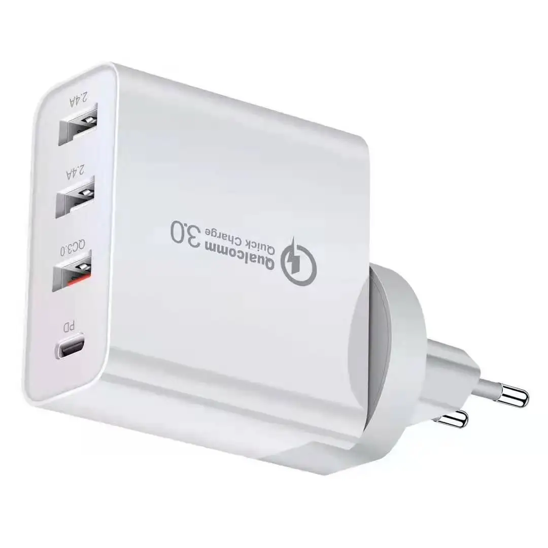 
Hot Selling QC 3.0 48W Travel Power Adapter 45W PD USB Type C Charger for Macbook and Phones 