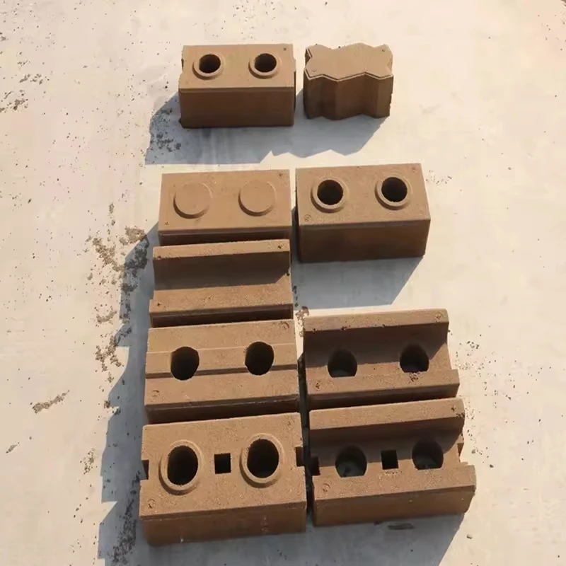 LONTA QMR2-40 manual brick maker hollow paver mould mud earth soil clay brick block making machine brique en terre