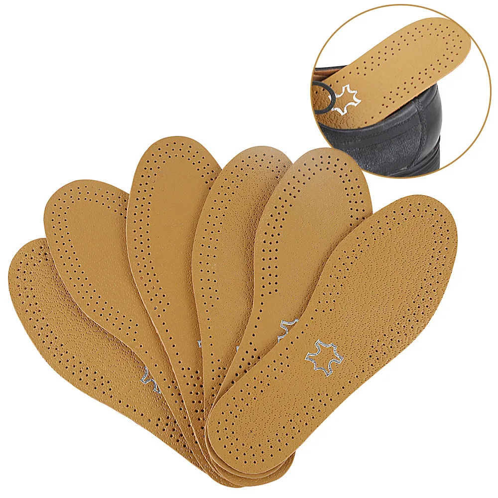 Leather insoles sweat-absorbent breathable latex sponge full pad Four Seasons universal leather inserts for leather shoes