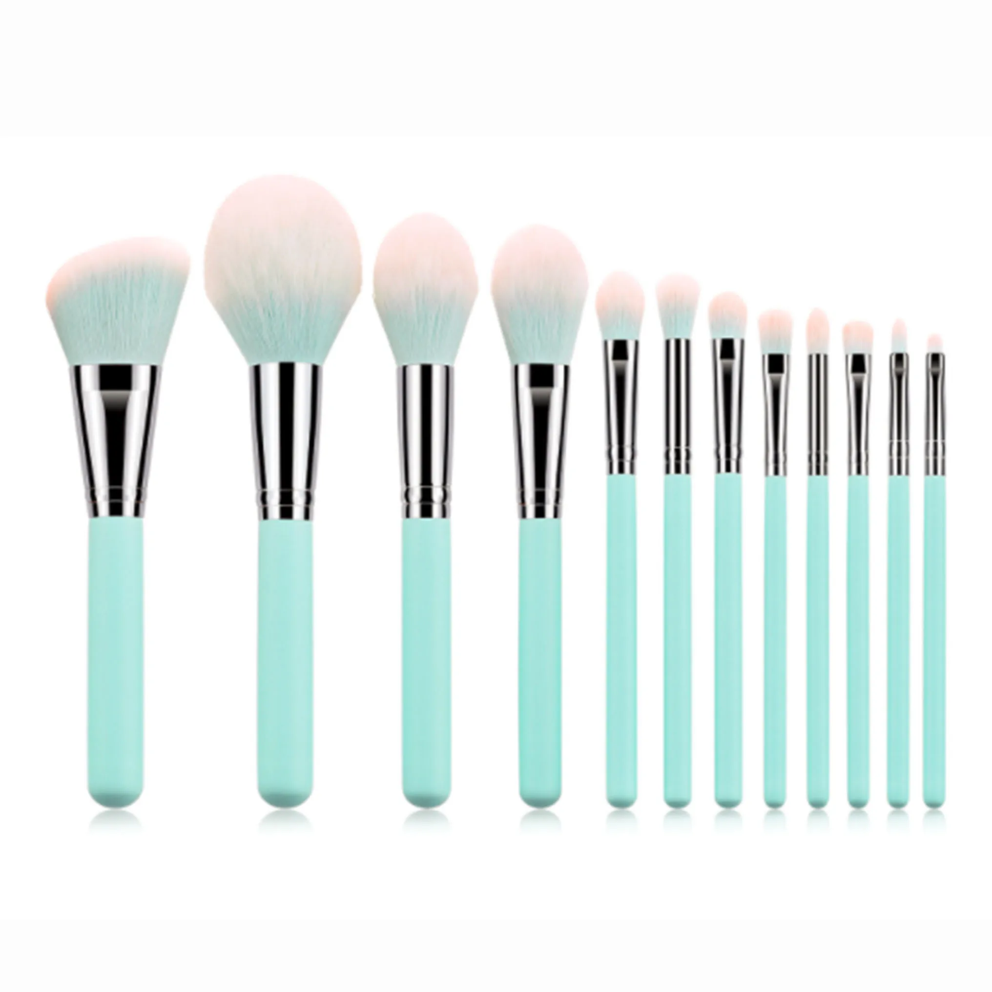 
12pcs blue makeup brush set 2020 hot selling products blue synthetic hair make up brush set maquiagem brochas 