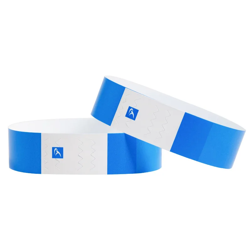 Custom Design Your Own Logo Paper Wristband  One Time Use Event Hand Bands Wrist Band For Party Paper