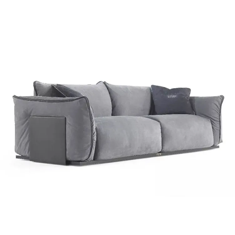 Modern nordic sofa set furniture luxury living room couches leather chesterfield sofa hotel leisure sofa