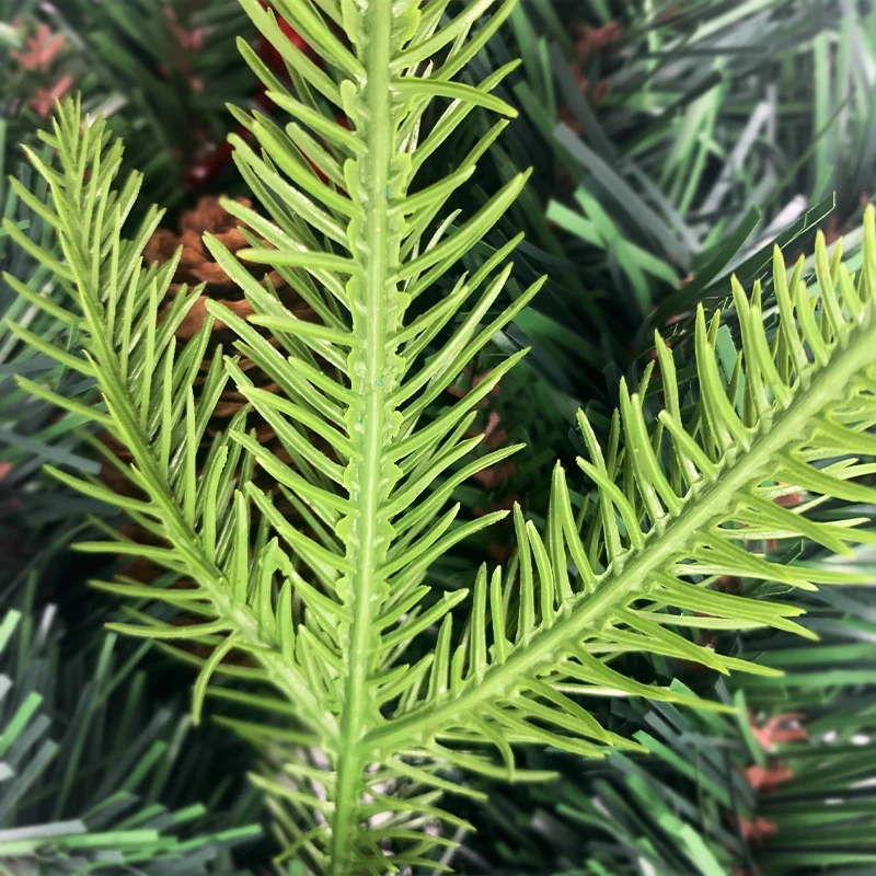 Top End PE &PVC Mixed Party Ornament Artifical Christmas Wreath With Colorful Led Light Christmas Garland