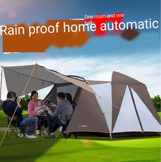 Wholesale New Design Double Layer Mosquito Waterproof Easy set up 3-4 Person Four Season Hiking Camping Tent