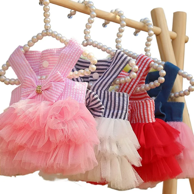 Hot selling Luxury Summer Pet Clothing Beautiful Cute Dog Dress